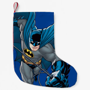Batman zwaait vanuit touw kleine kerstsok