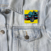 Batmobile Vierkante Button 5,1 Cm (In situ)