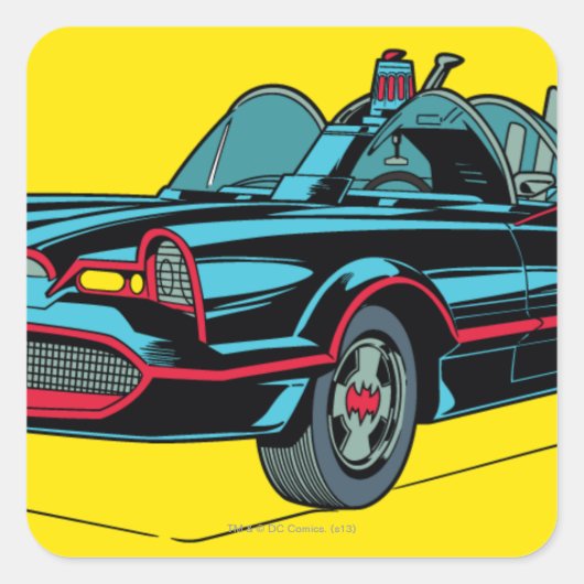 Batmobile Vierkante Sticker (Voorkant)