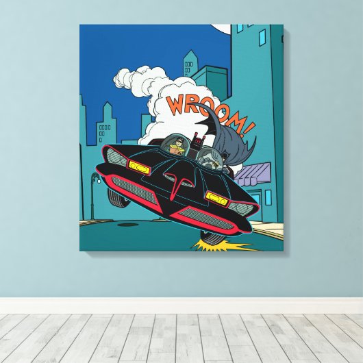 Batmobile Wroom. Canvas Afdruk (Insitu (Houten vloer))