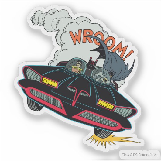 Batmobile Wroom. Sticker (Voorkant)