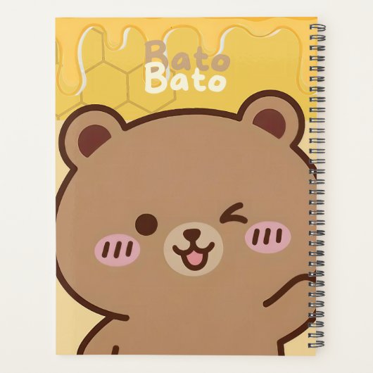 "Bato Bato" Honey Bear Spiral  Planner (Achterkant)