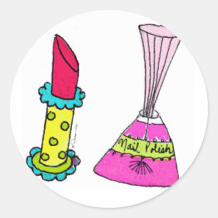Bâton à lèvres et Stickers polonais à ongles