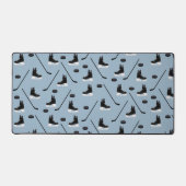 Bâton de hockey sur glace bleu poussiéreux, Motif (Recto)