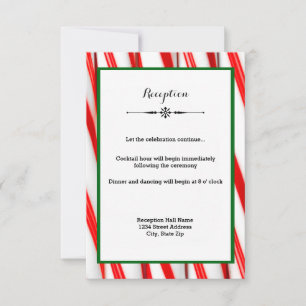 Bâton de menthe poivrée de Noël - Invitation à la