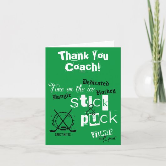 Bâton d'entraîneur de hockey Merci et temps de cha (Devant)