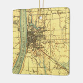 Baton Rouge LA  Map Keramisch Ornament (Links)