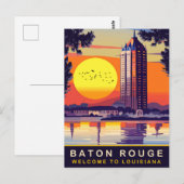 Baton Rouge, Louisiana, reizen Briefkaart (Voorkant / Achterkant)