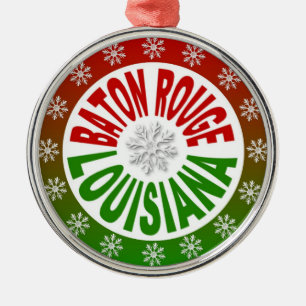 Baton Rouge Louisiana rood groen ornament