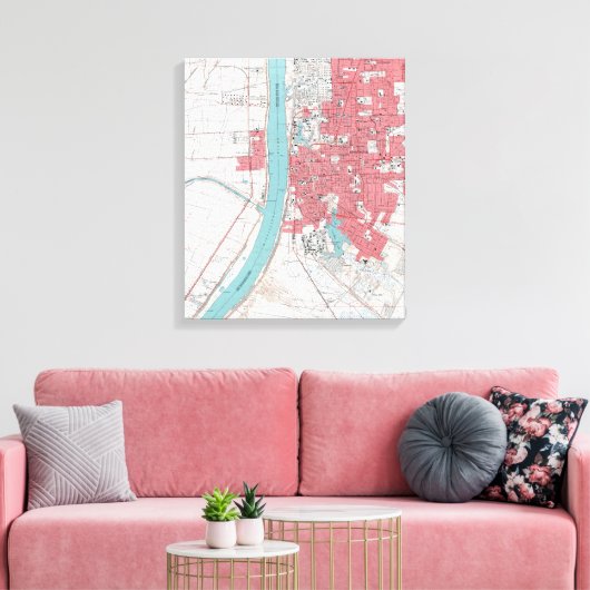  Baton Rouge Riverfront Canvas Afdruk (Insitu (Woonkamer))