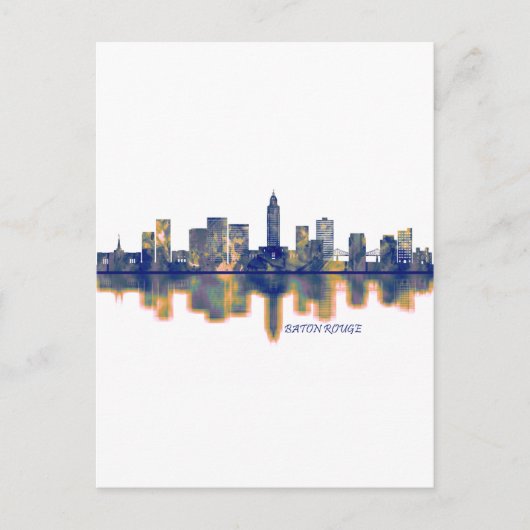 Baton Rouge Skyline Feestdagenkaart (Voorkant)