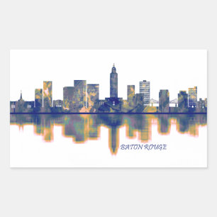 Baton Rouge Skyline Rechthoekige Sticker