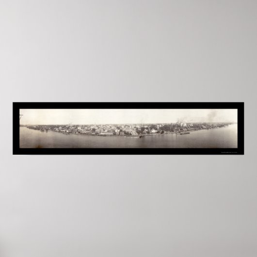 Baton Rouge Waterfront Foto 1912 Poster (Voorkant)