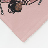 Baton Twirler Fleece Blanket Pink Sparkle Deken (Hoek)