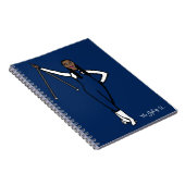 Baton Twirler Marine White Accent B Notitieboek (Rechterzijde)