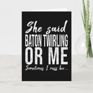 Baton Twirling grappig cadeau voor sport Kaart
