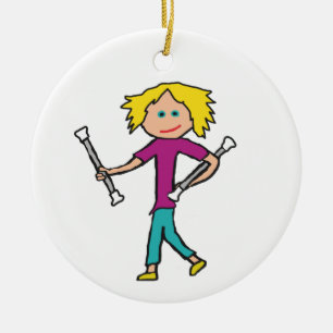 Baton Twirling Keramisch Ornament