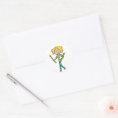 Baton Twirling Ronde Sticker (Envelop)