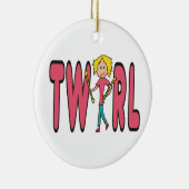Baton Twirling Twirl Keramisch Ornament (Rechts)