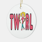Baton Twirling Twirl Keramisch Ornament (Links)