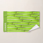 Bâtonnets de bambou vert chanceux calligraphie mod (Serviette à main)