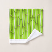 Bâtonnets de bambou vert chanceux modernes Personn (Gant de toilette)