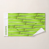 Bâtonnets de bambou vert chanceux modernes Personn (Serviette à main)