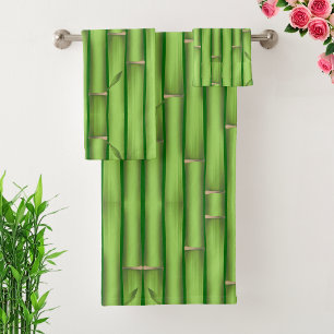Bâtonnets de bambou vert chanceux modernes sur fon