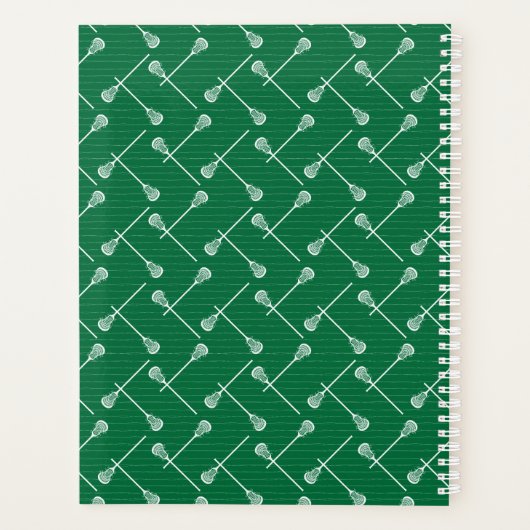 Bâtons blancs de crosse verte à motifs (Dos)