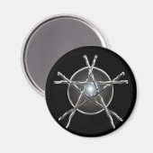 Bâtons d'argent Magnet de pentagramme (Recto/Verso)