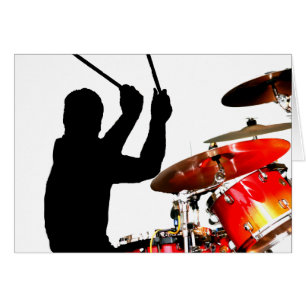Bâtons de batteur dans fûts d'ombre d'air de vra
