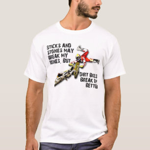 Bâtons et Pierres Motocross Moto Cross T-shirt Drô