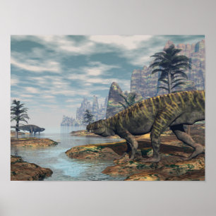 Batrachotomus dinosaurussen - 3D rendering Poster