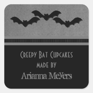 Bats déplaisants Stickers à pâtisserie Halloween,