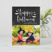 Bats d'Halloween | Carte photo Halloween (Debout devant)
