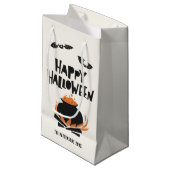 Bats et Cauldron Happy Halloween Sac cadeau (Devant Angle)