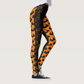 Bats et Lineart noir - Leggings orange (Droite)