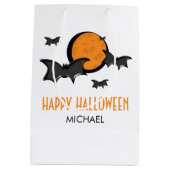 Bats et lune Halloween traiter sac cadeau (Dos)