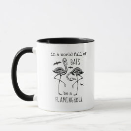 Bats Flamingo Flaminghoul Halloween Mok