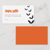 Bats Halloween Baby shower Déchets Carte Raffin (Devant / Derrière)