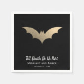 Bats Halloween Bruiloft Servet (Voorkant)