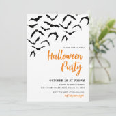Bats Halloween Fête Invitation (Debout devant)
