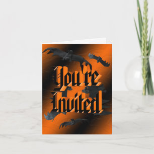 Bats Halloween Invitation