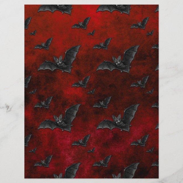 Bats Halloween Scrapbook Paper (Voorkant)