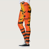 Bats Happy Halloween Leggings Yoga Pants (Gauche)