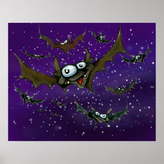 Bats Night Sky Poster (Voorkant)