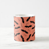 Bats orange Halloween Café Mug (Centre)