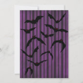 Bats pourpres Halloween Costume Fête Invitation (Dos)