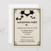Bats & Spider Invitation Kaart Sjabloon (Voorkant / Achterkant)