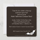 Bats volants Invitation de la fête d'Halloween 3 (Dos)